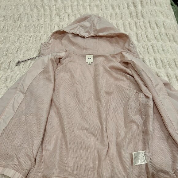 Van's Castle Check Me Pink Windbreaker Jacket Zip Up Women' Medium New with Tags - Picture 3 of 8